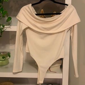 Off the shoulder body suit